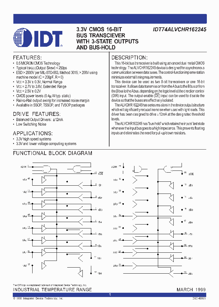 IDT74ALVCHR162245_239471.PDF Datasheet