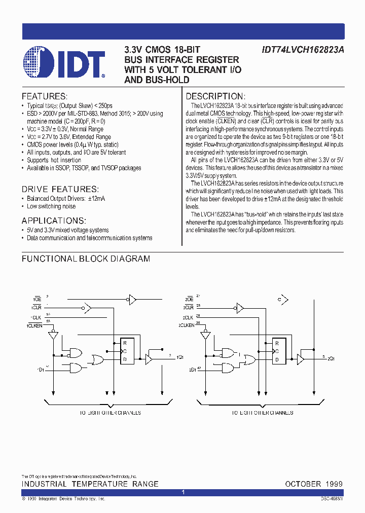 IDT74LVCH162823A_293960.PDF Datasheet