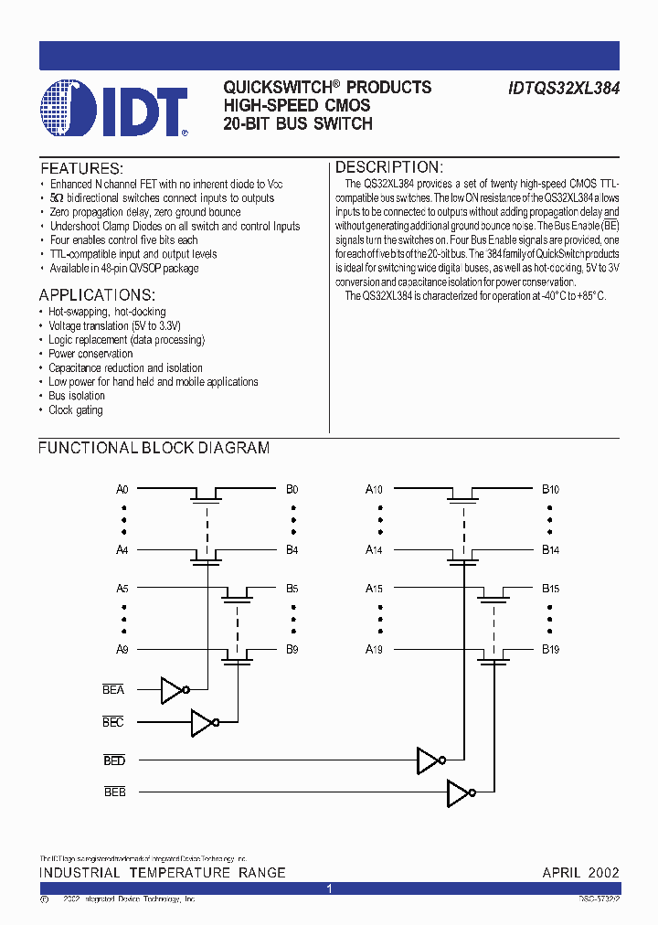 IDTQS32XL384_254490.PDF Datasheet