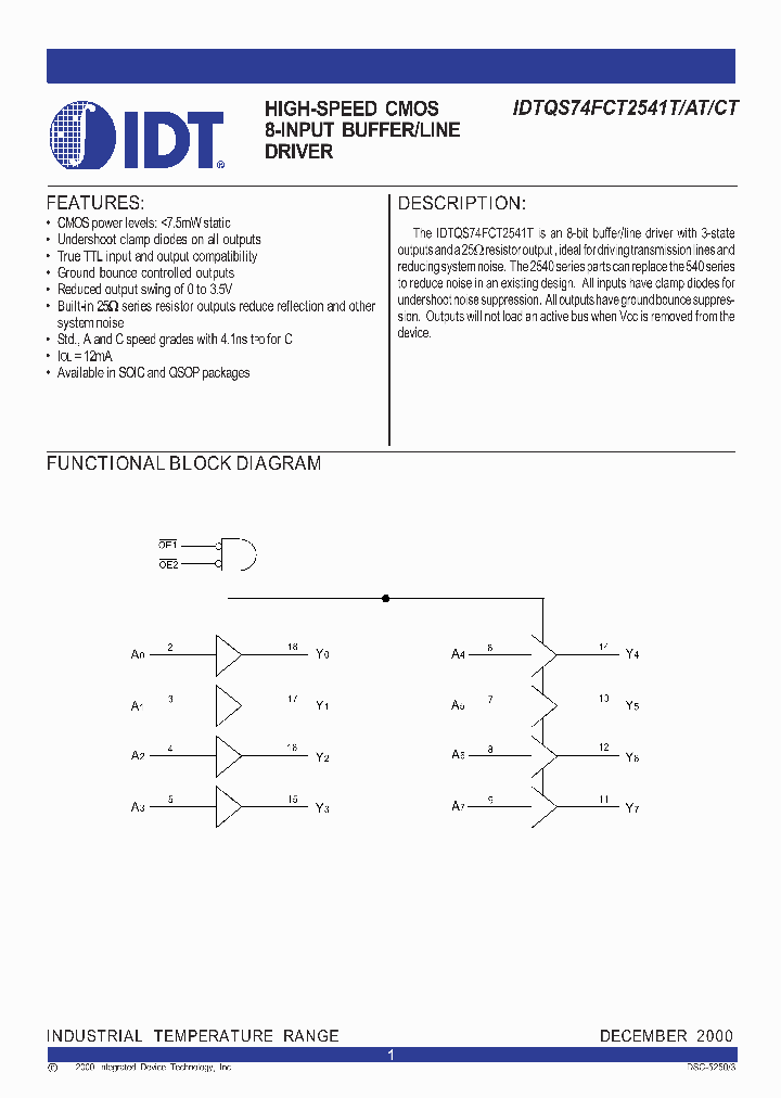 IDTQS74FCT2541CT_233400.PDF Datasheet