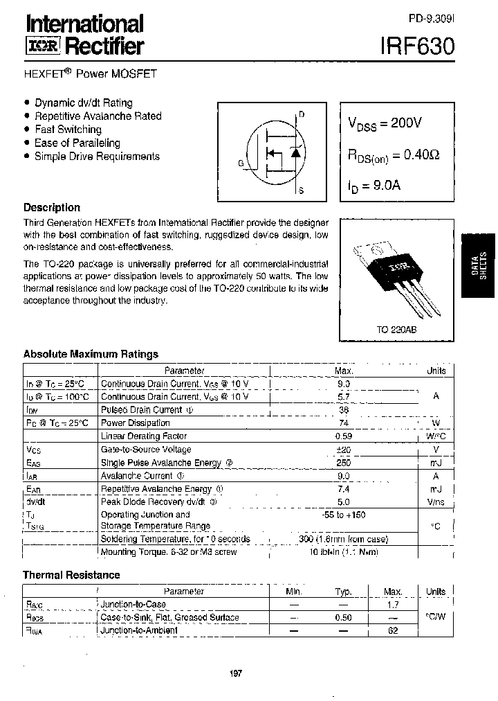 IRF630_273710.PDF Datasheet