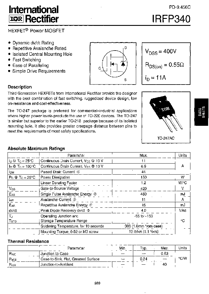 IRFP340_249022.PDF Datasheet