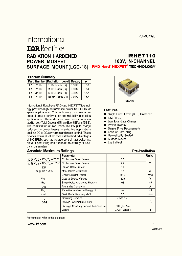 IRHE7110_294880.PDF Datasheet