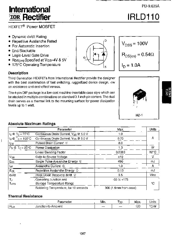 IRLD110_253221.PDF Datasheet