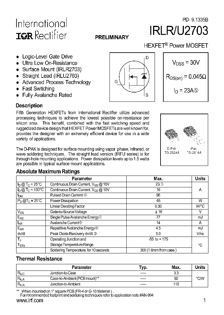 IRLU2703_193357.PDF Datasheet