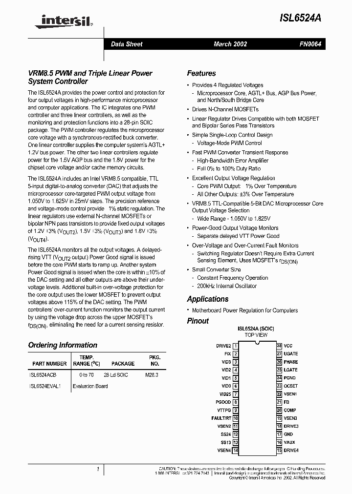 ISL6524ACB_213946.PDF Datasheet