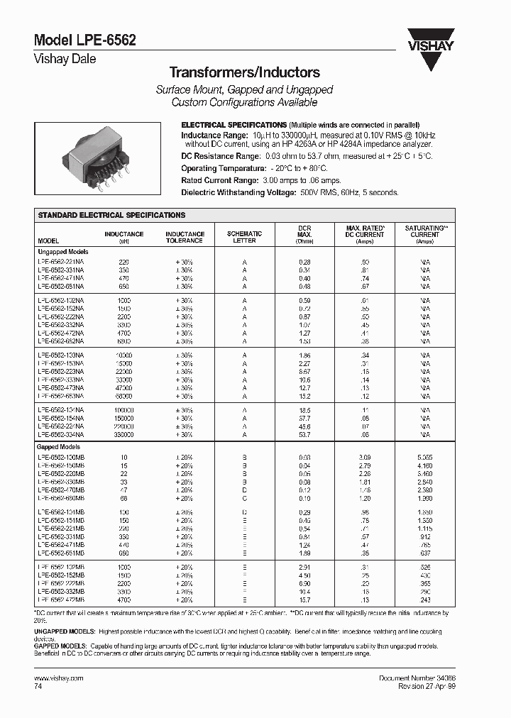 LPE-6562_292540.PDF Datasheet