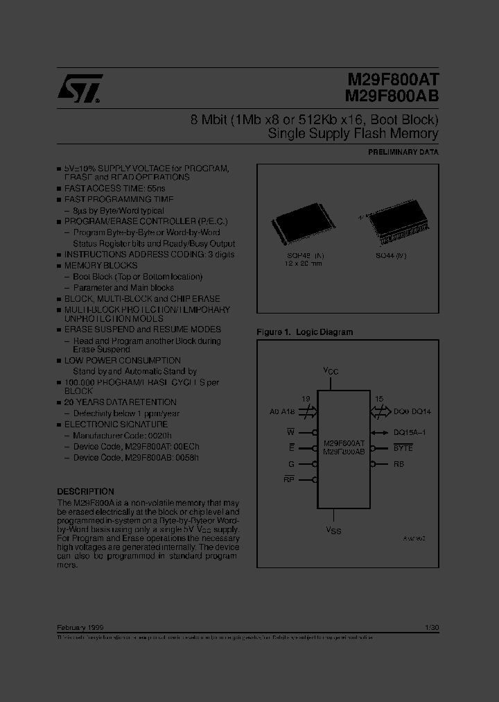 M29F800AT55M1_295135.PDF Datasheet