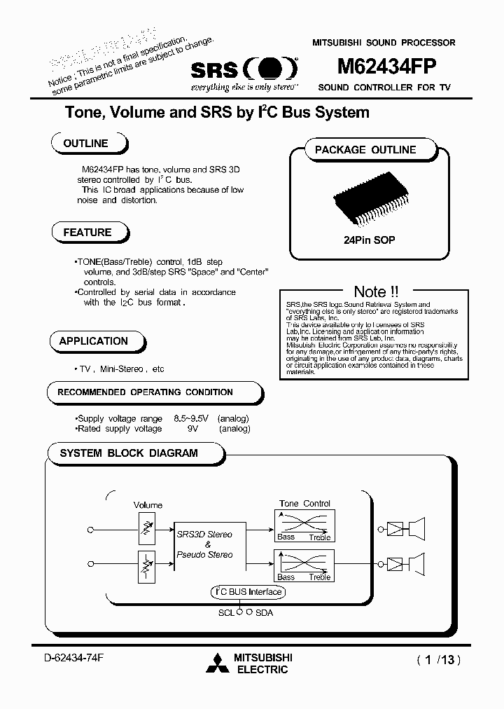 M62434FP_206222.PDF Datasheet