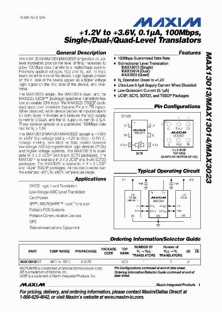 MAX3023_284484.PDF Datasheet