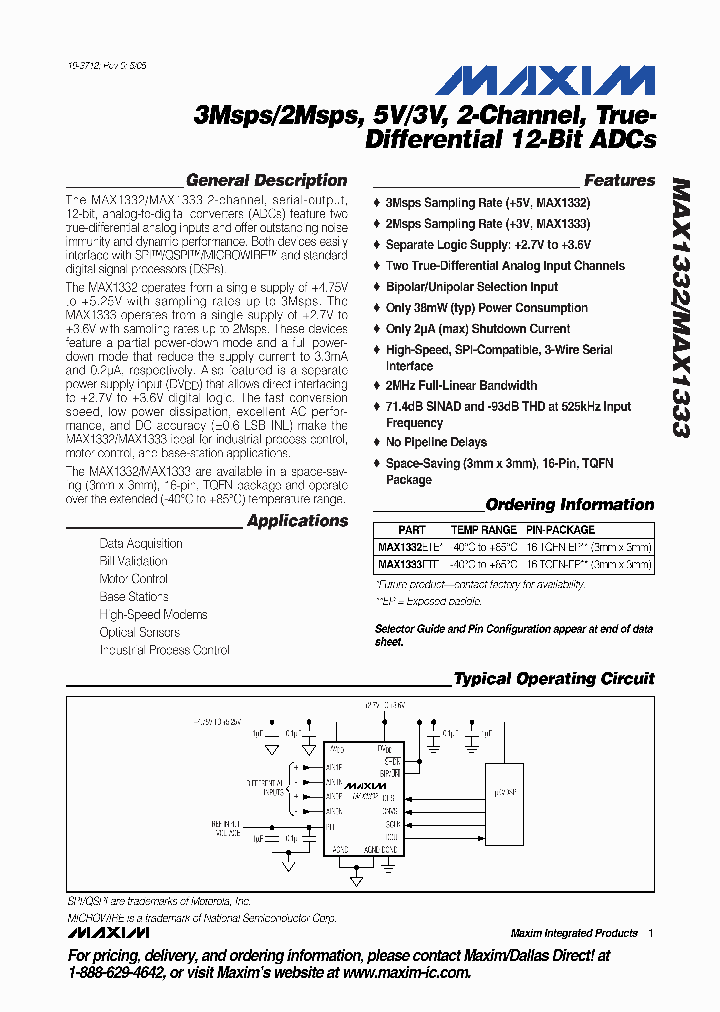 MAX1333ETE_276998.PDF Datasheet