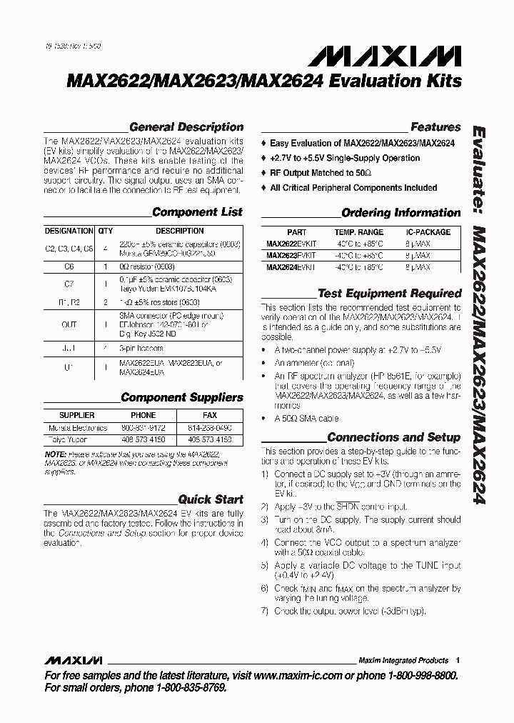 MAX2623EVKIT_275760.PDF Datasheet