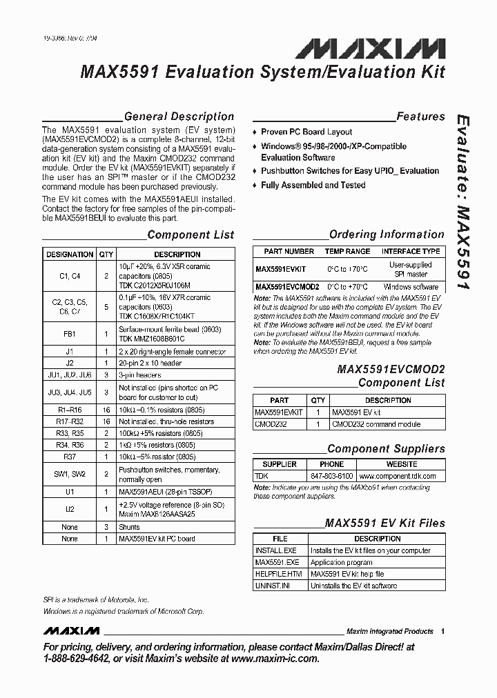 MAX5591EVKIT_286466.PDF Datasheet