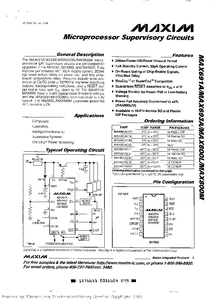 MAX693CWE-T_203653.PDF Datasheet