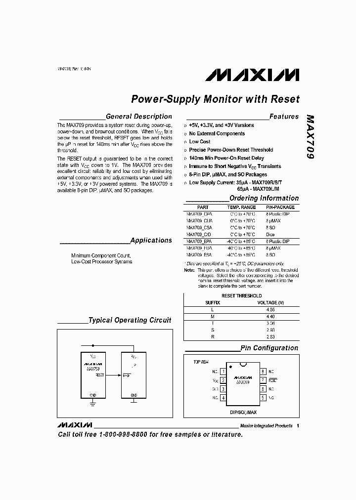 MAX709_3138.PDF Datasheet