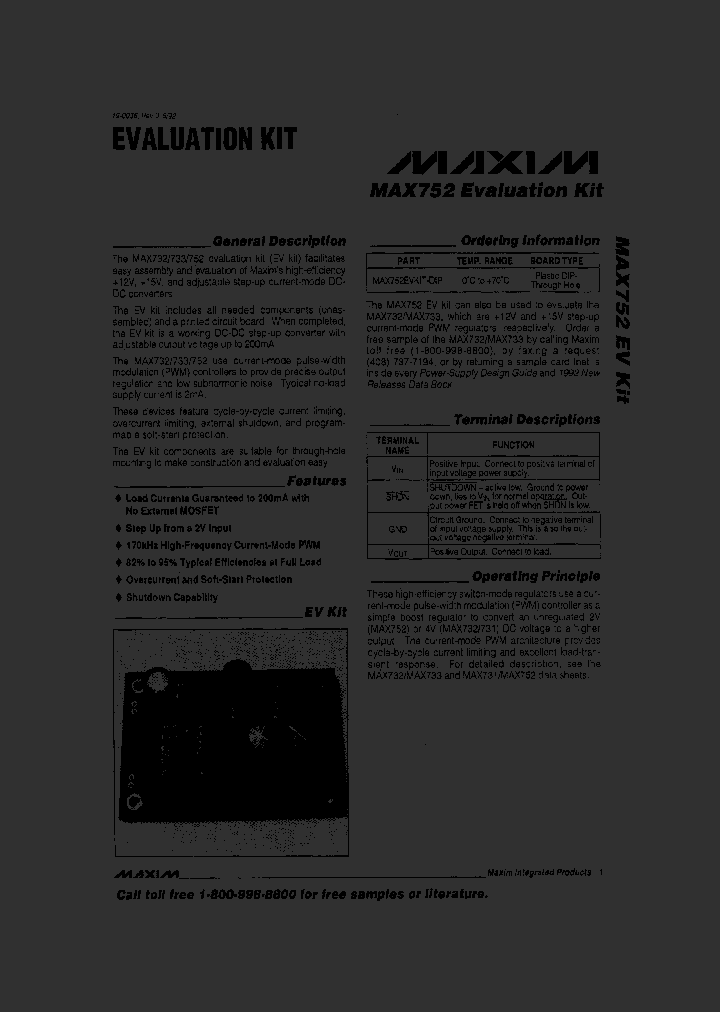 MAX752EVKIT_259402.PDF Datasheet