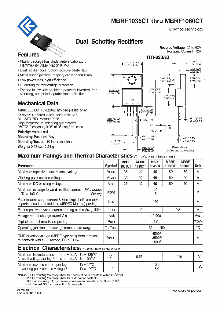 MBRF1045CT_271582.PDF Datasheet