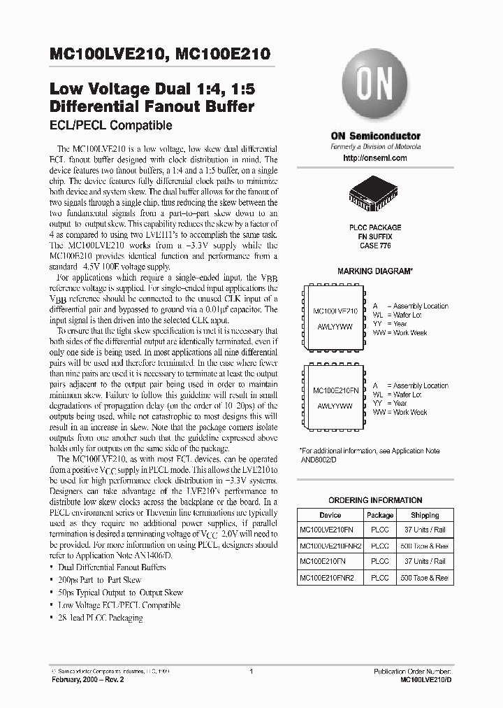 MC100LVE210_84891.PDF Datasheet