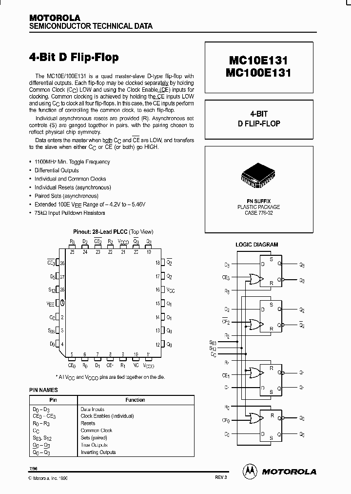 MC10E131_88314.PDF Datasheet