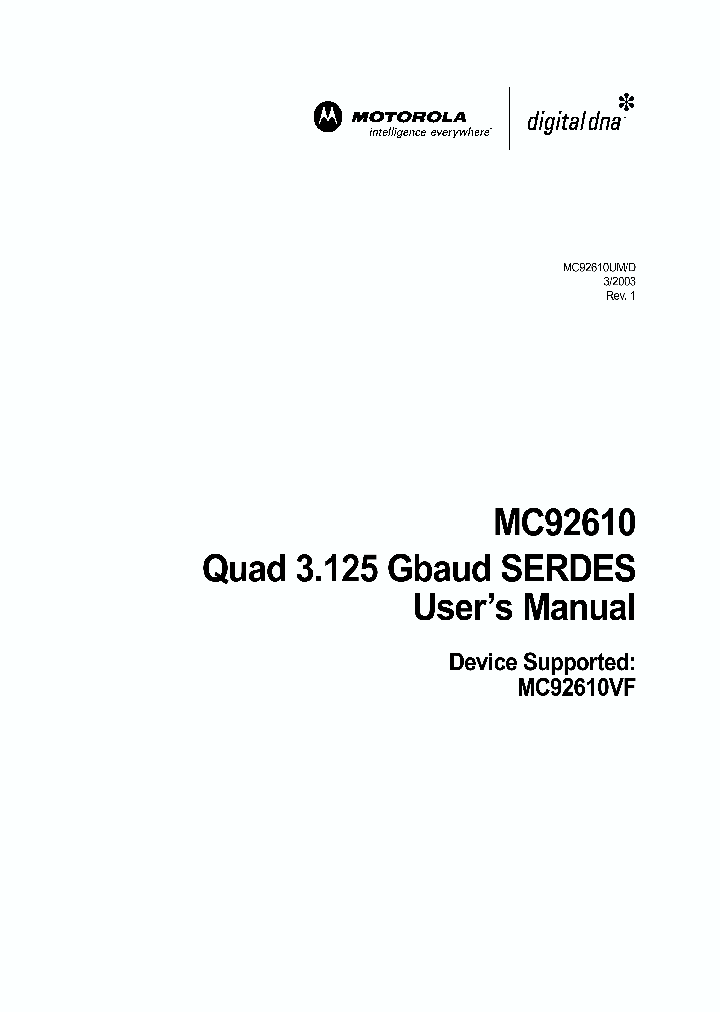 MC92610_241934.PDF Datasheet