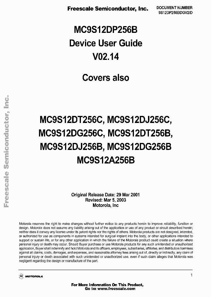 MC9S12DP256B_250292.PDF Datasheet