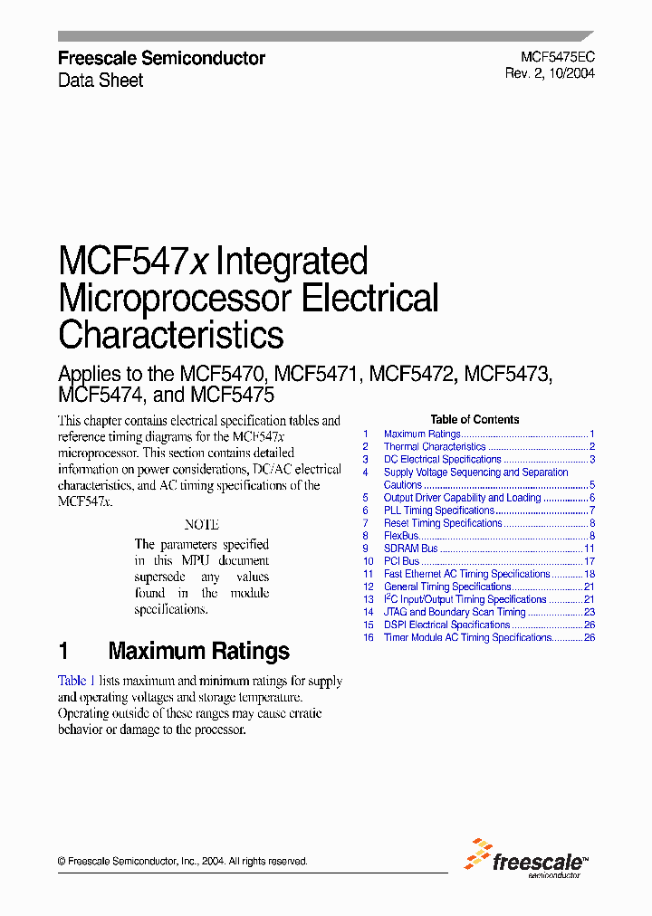 MCF5473_292325.PDF Datasheet