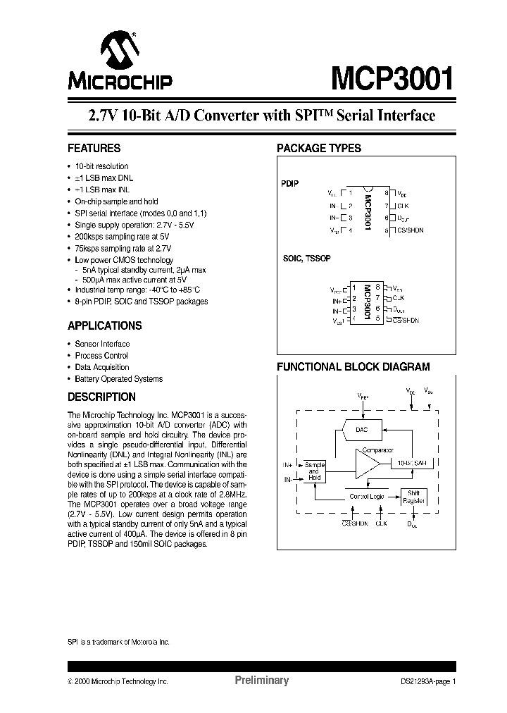 MCP3001_277821.PDF Datasheet