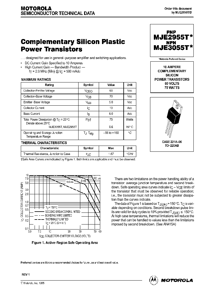 MJE2955T_291092.PDF Datasheet