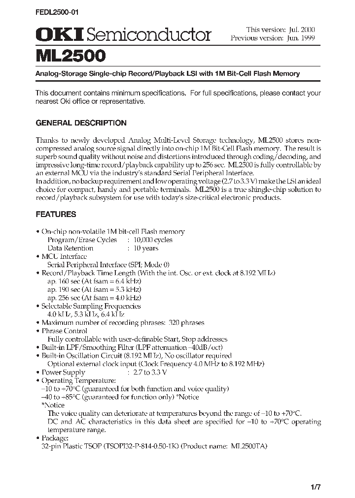 ML2500_258534.PDF Datasheet