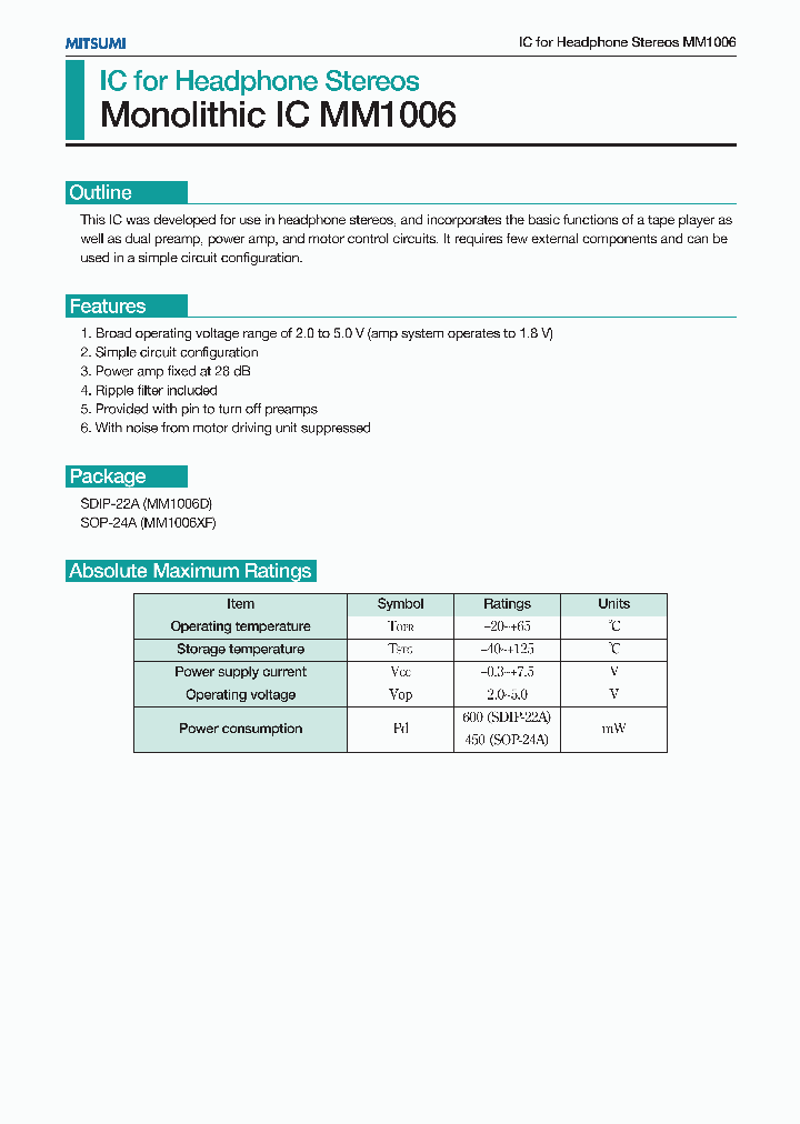 MM1006_297106.PDF Datasheet