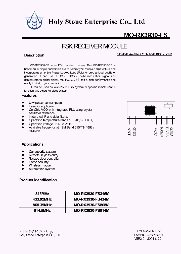 MO-RX3930-FS315MNBSP_278653.PDF Datasheet
