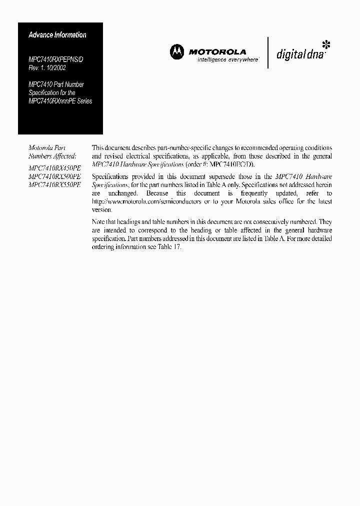 MPC7410RXPEPND_213154.PDF Datasheet