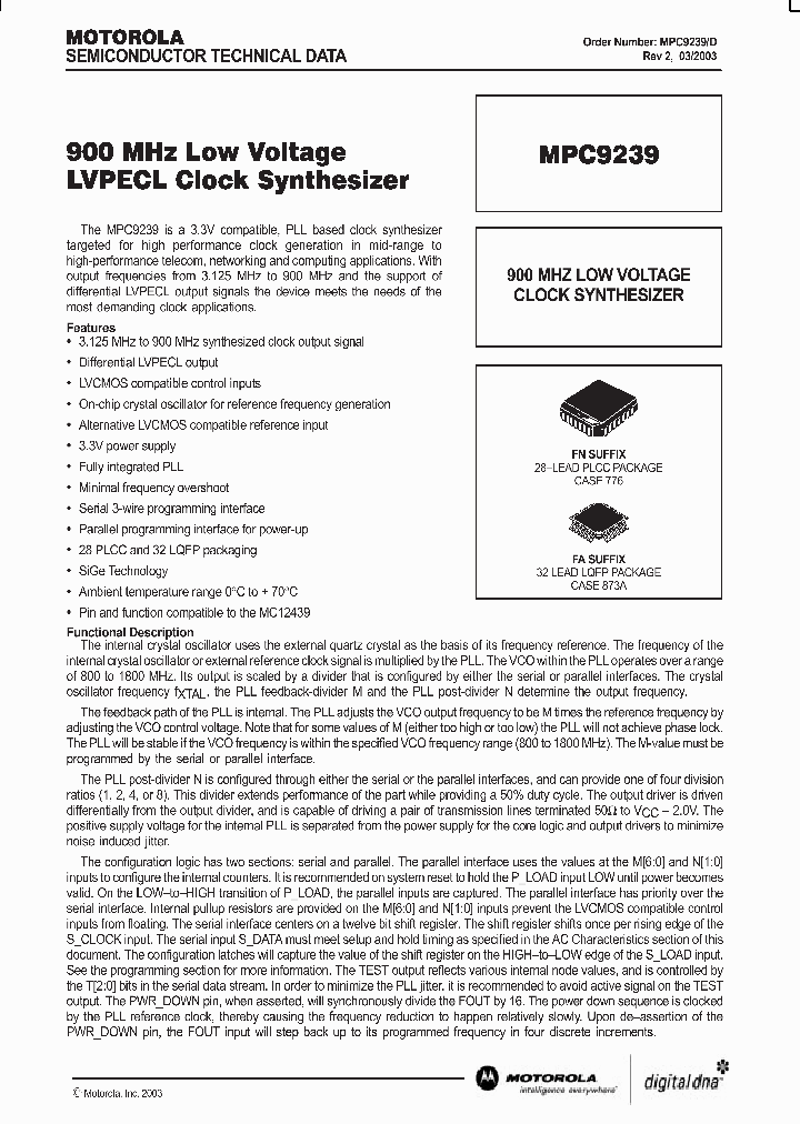 MPC9239_228310.PDF Datasheet