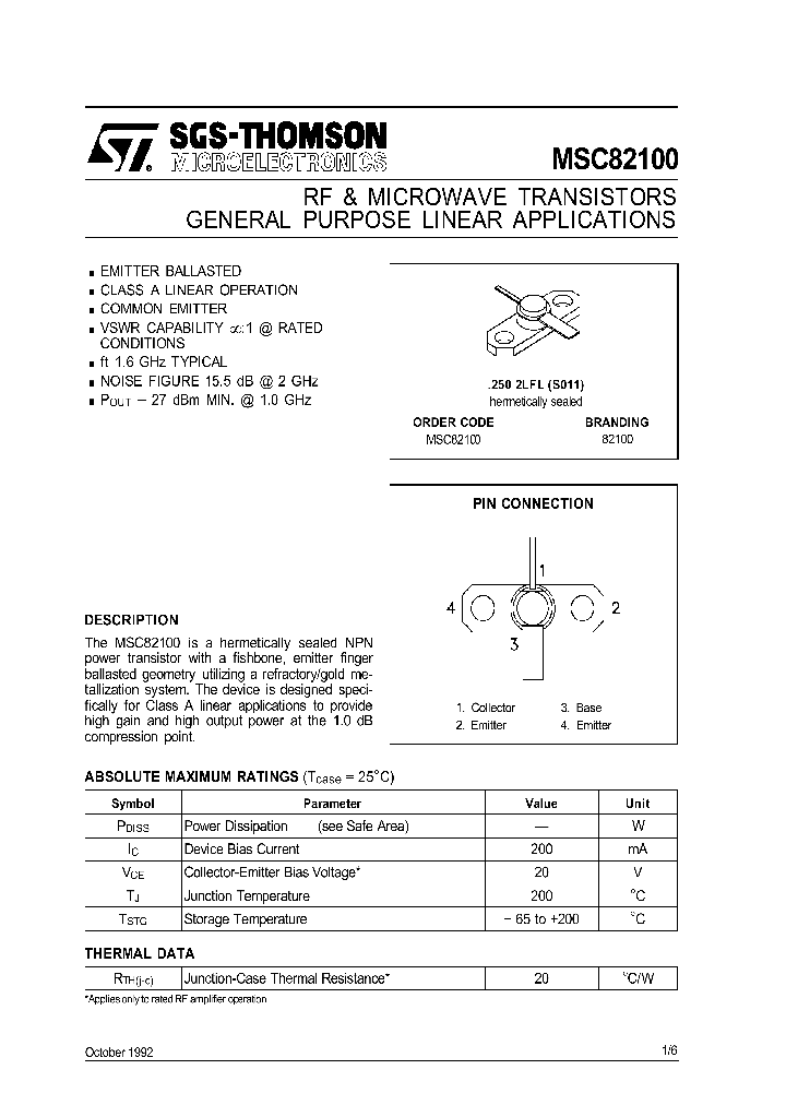 MSC82100_261573.PDF Datasheet