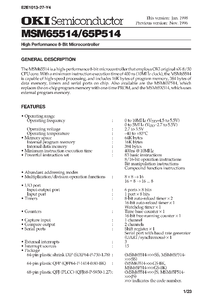 MSM65P514_234090.PDF Datasheet