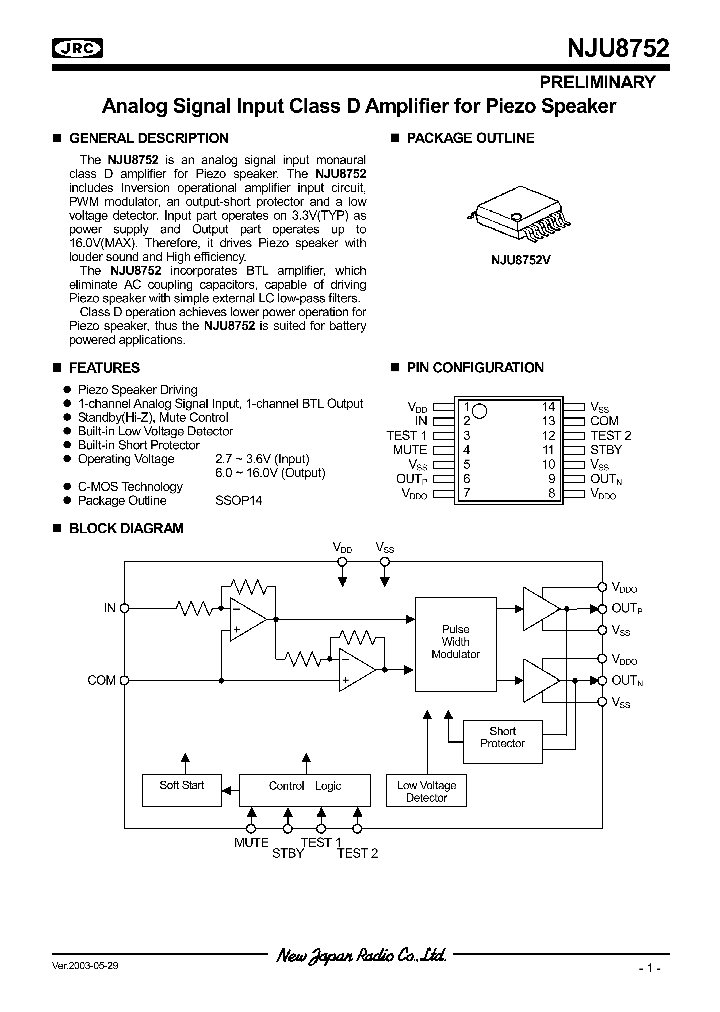 NJU8752_291842.PDF Datasheet