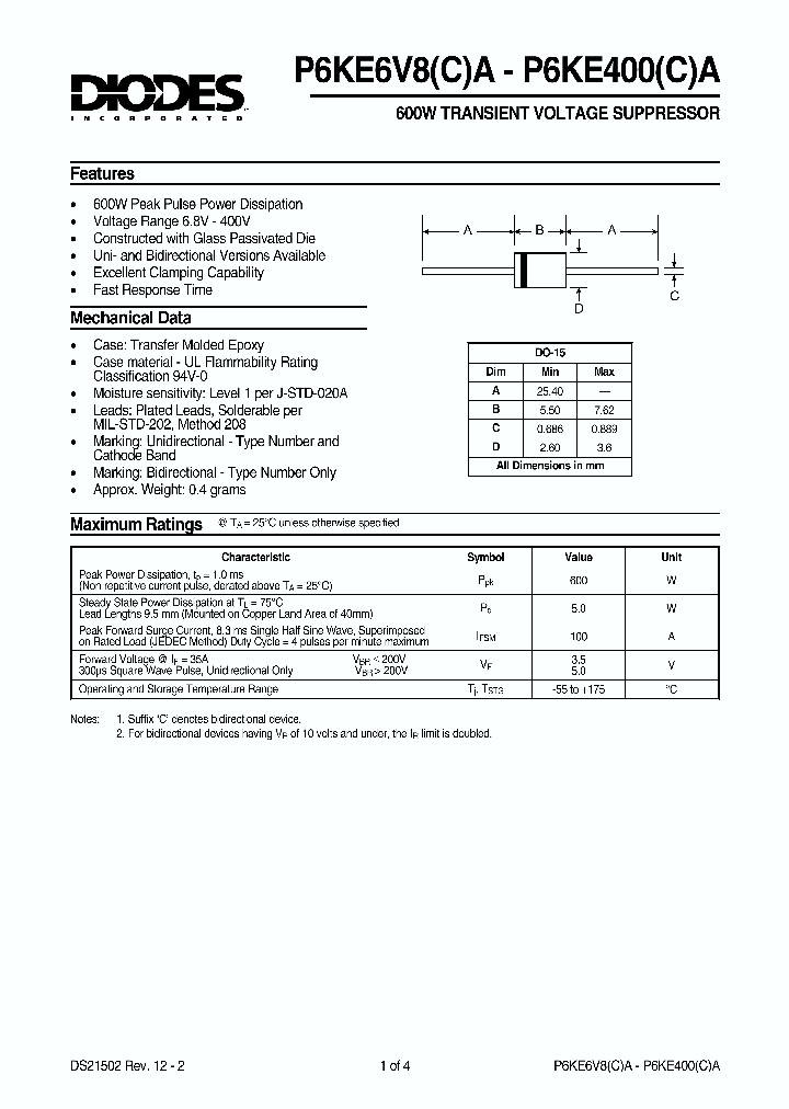 P6KE39A_253977.PDF Datasheet