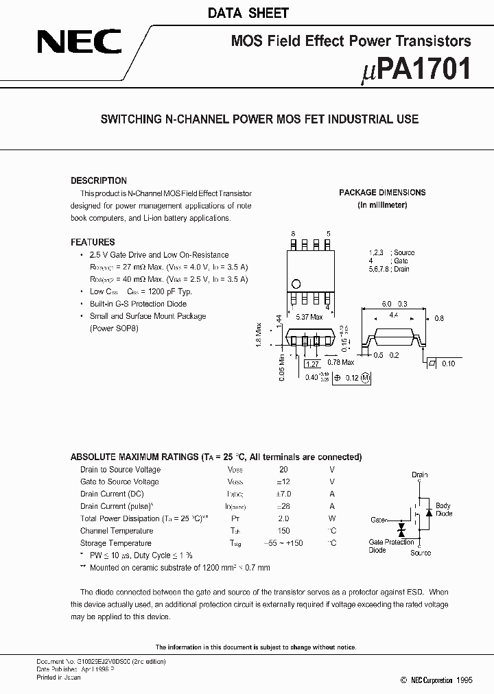 UPA1701_282018.PDF Datasheet