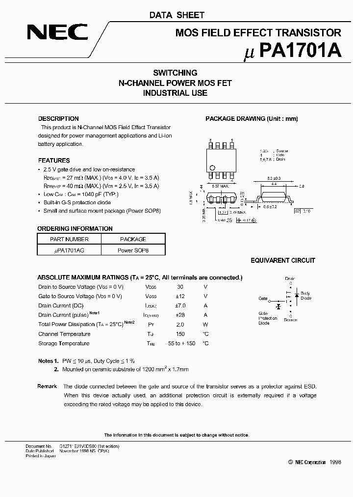 UPA1701A_103083.PDF Datasheet