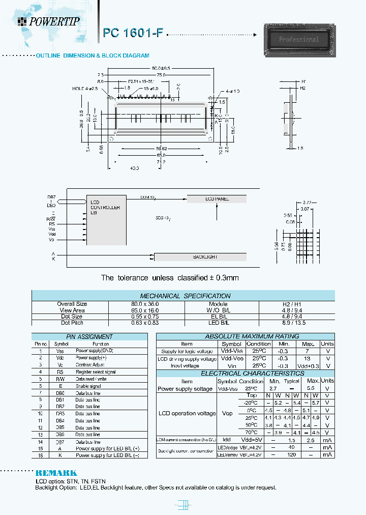 PC1601F_216725.PDF Datasheet
