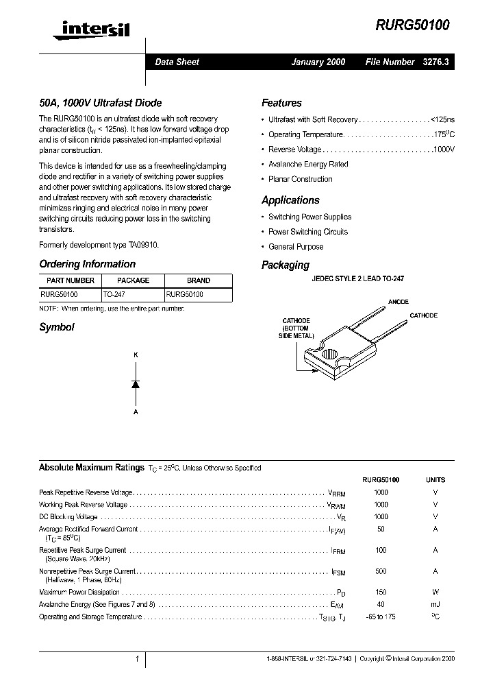 RURG50100_237545.PDF Datasheet