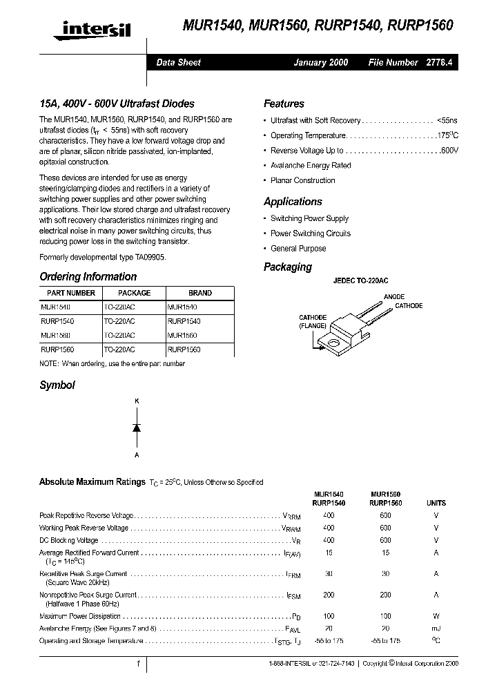 MUR1560_197565.PDF Datasheet