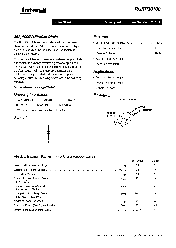 RURP30100_292796.PDF Datasheet