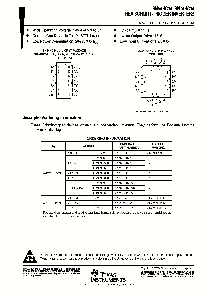 SN74HC14N_255544.PDF Datasheet