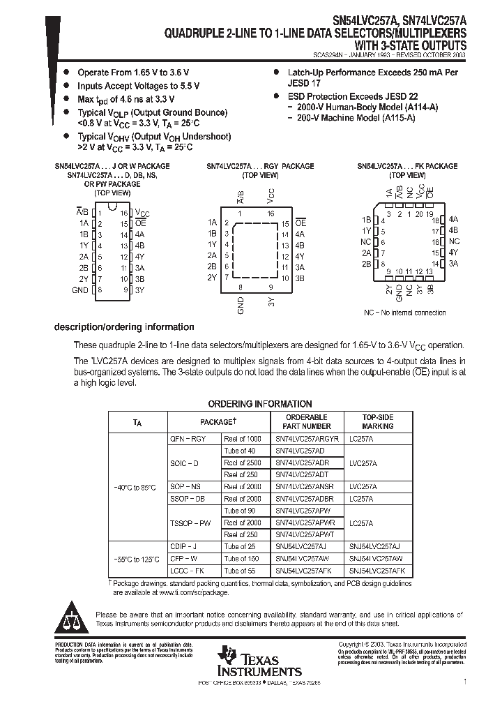 SN74LVC257_289184.PDF Datasheet