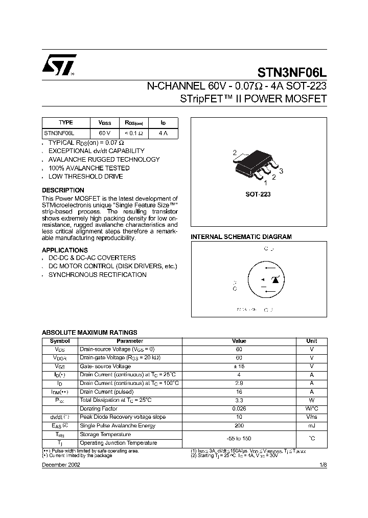 STN3NF06L_302601.PDF Datasheet