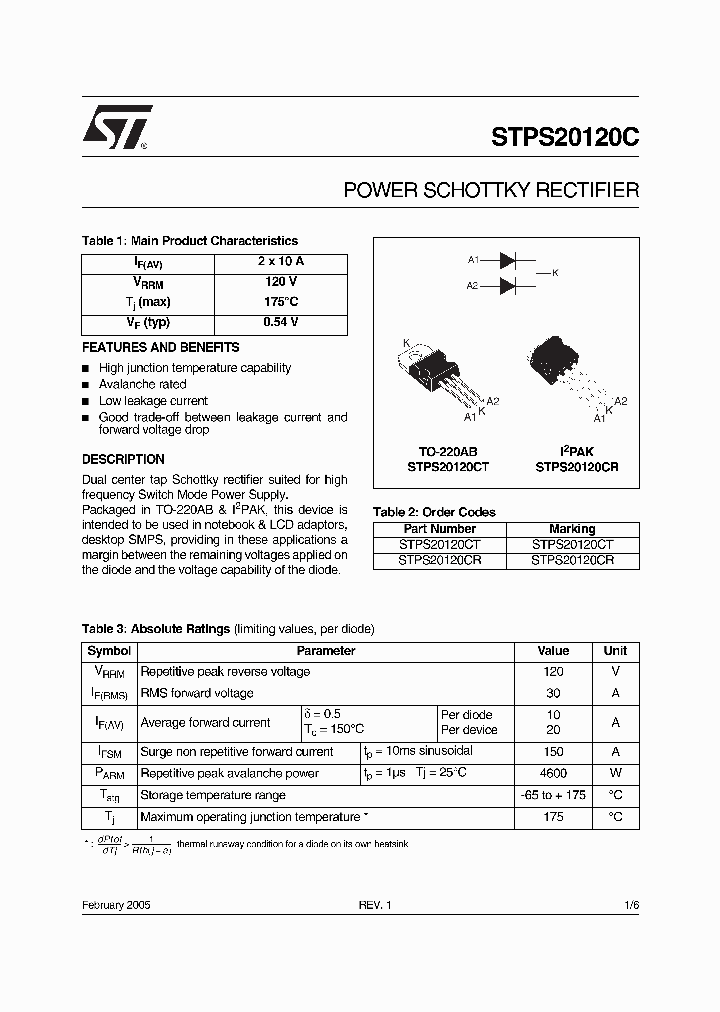 STPS20120C_277251.PDF Datasheet