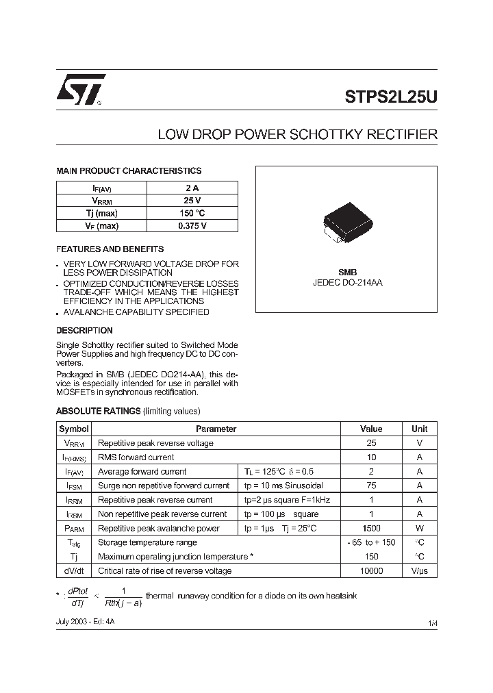 STPS2L25_258139.PDF Datasheet