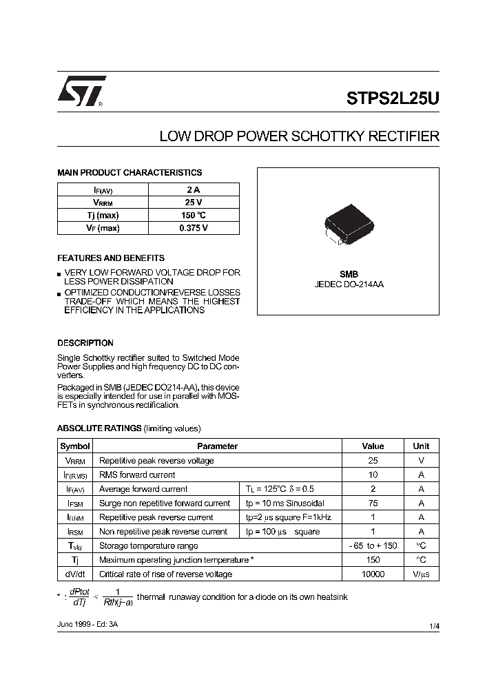 STPS2L25U_258140.PDF Datasheet