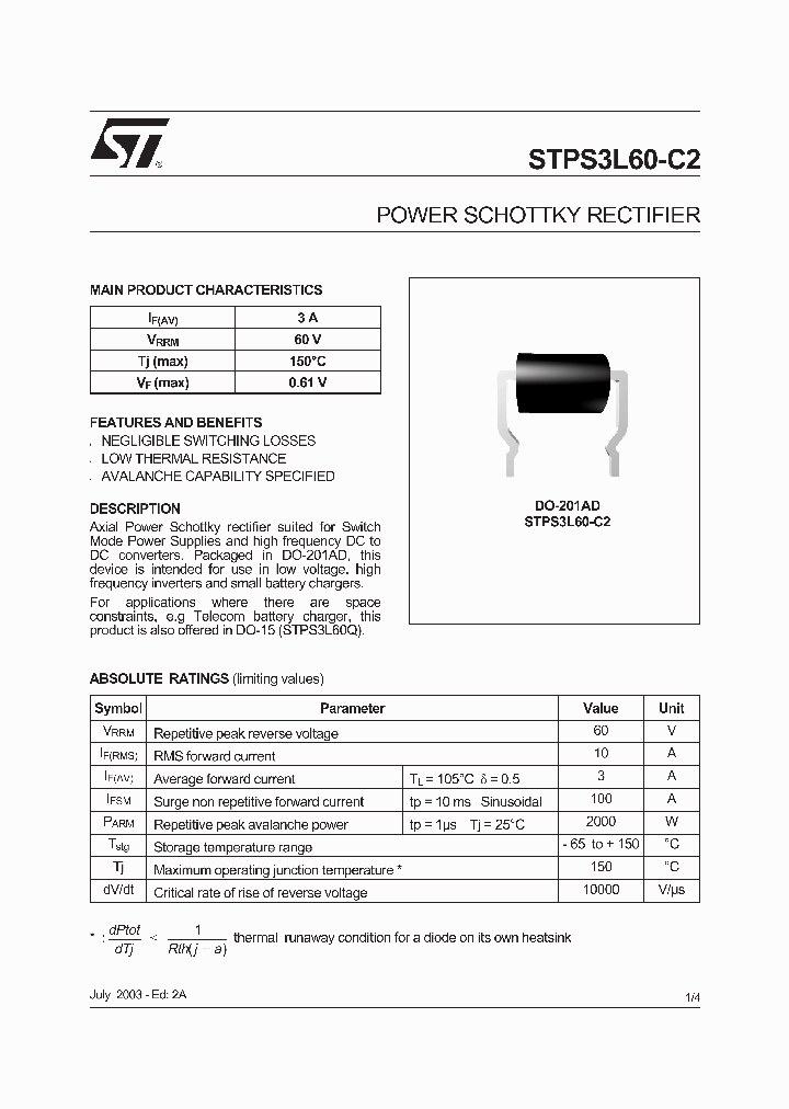 STPS3L60C2_258452.PDF Datasheet